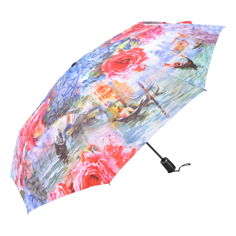 Raindrops Складной зонт с принтом