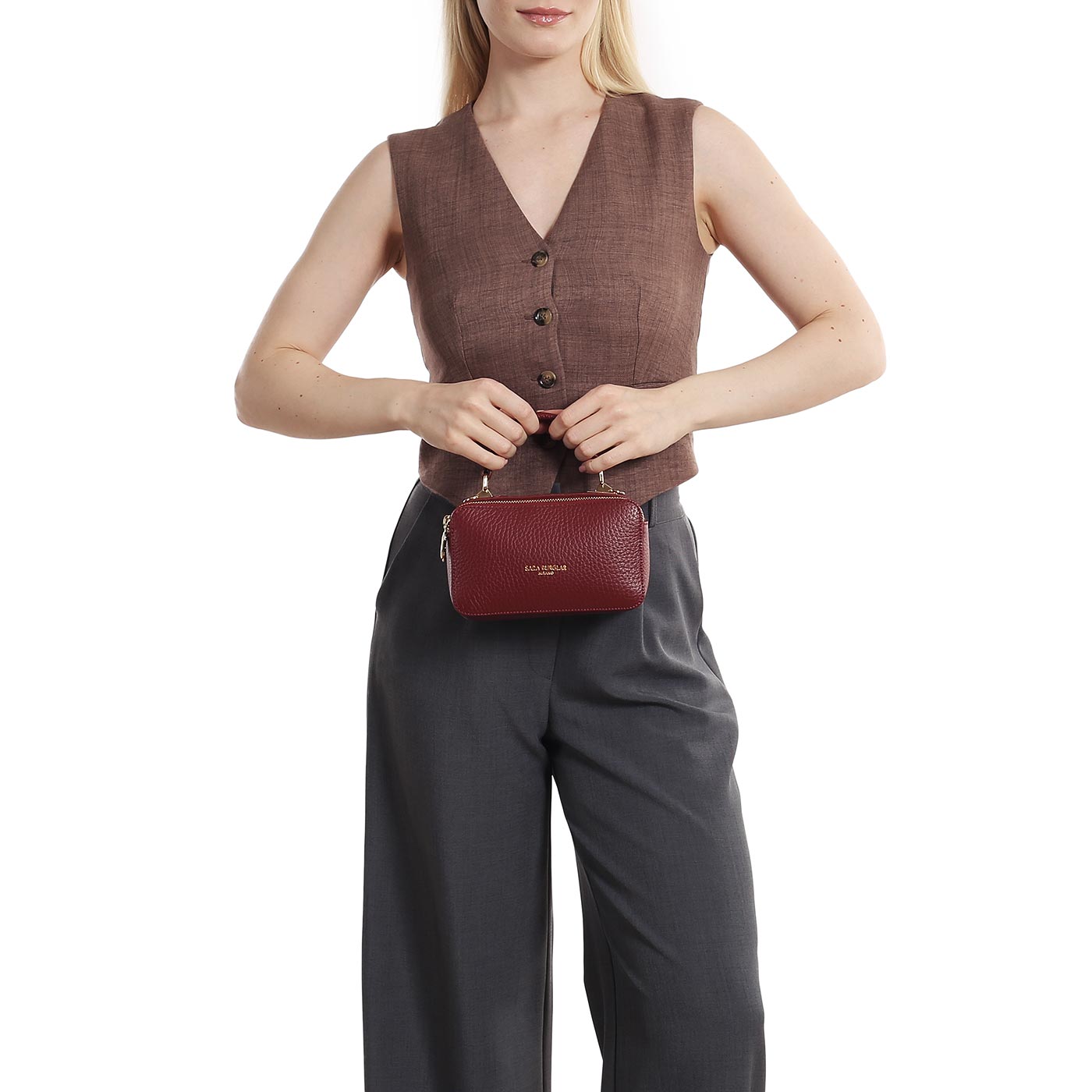 Кожаная сумка Sara Burglar Arianna Safari