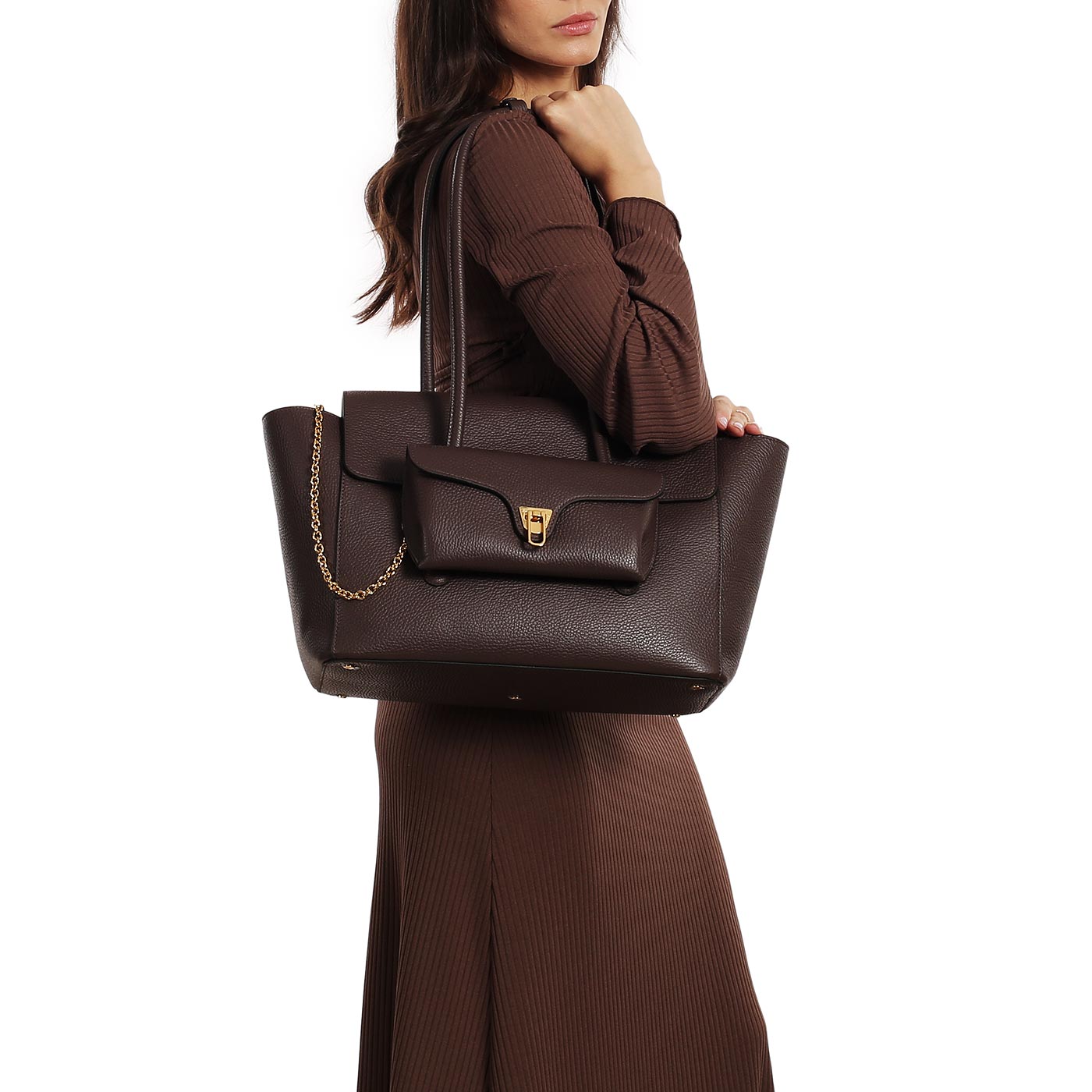 Кожаная сумка Coccinelle Double Beat