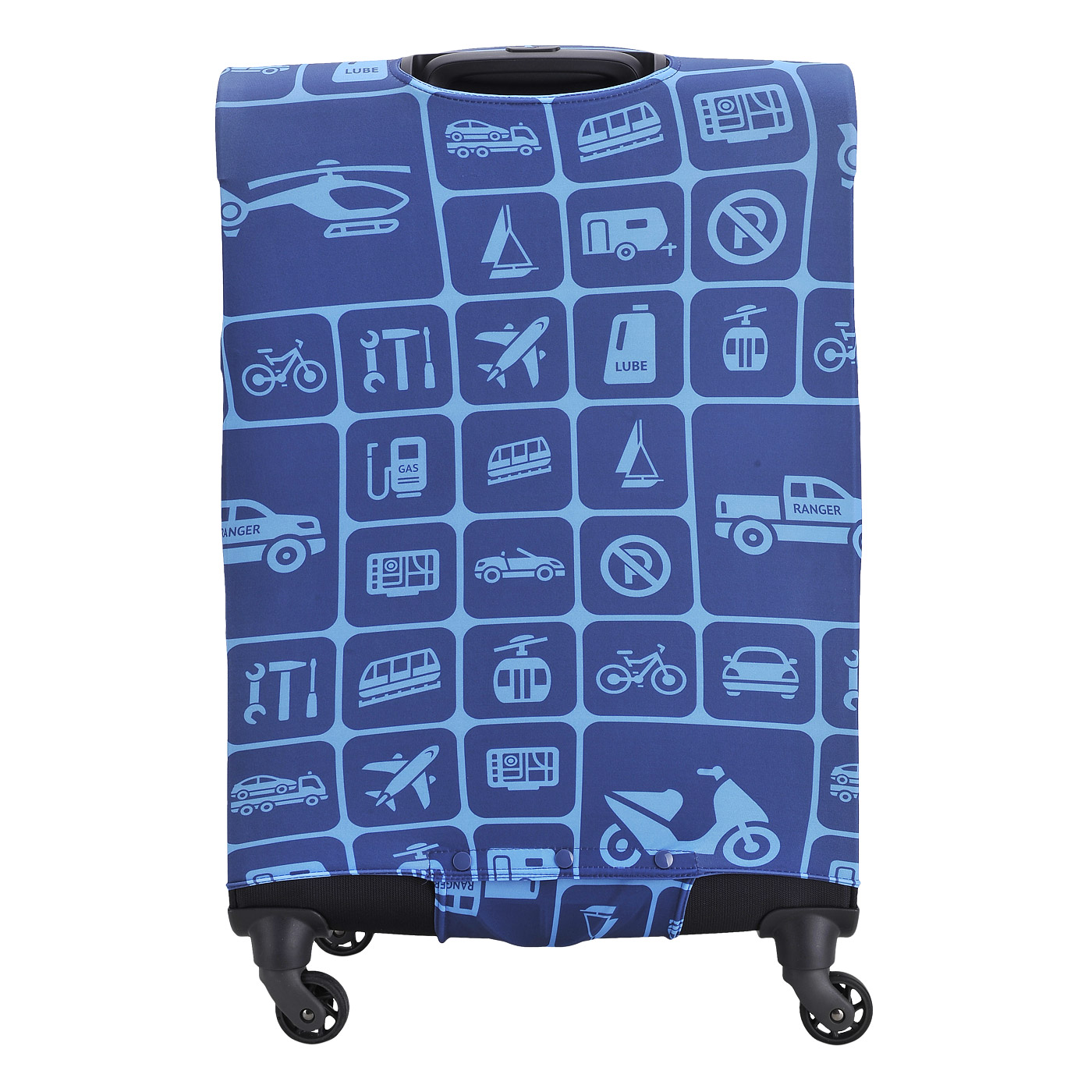 Чехол для чемодана Eberhart Dark Blue and Light Blue Squares