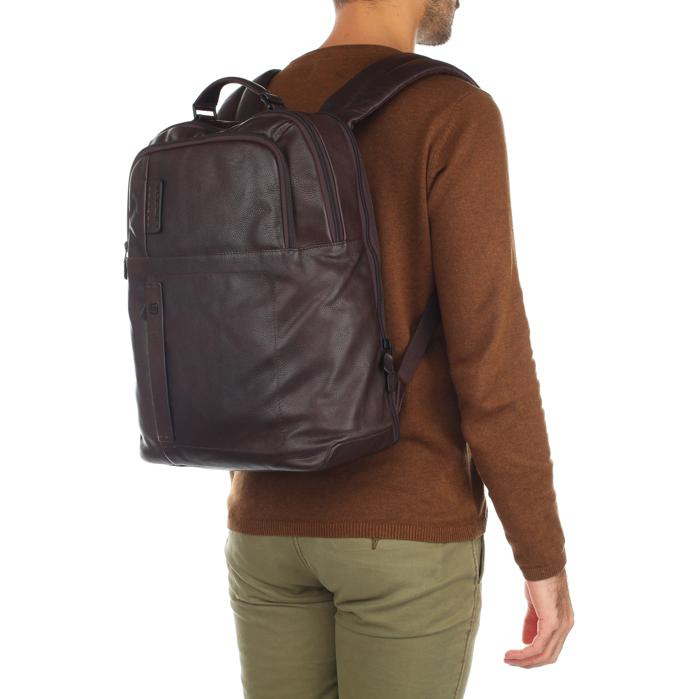 Мужской кожаный рюкзак с отделением для ноутбука Piquadro Plus