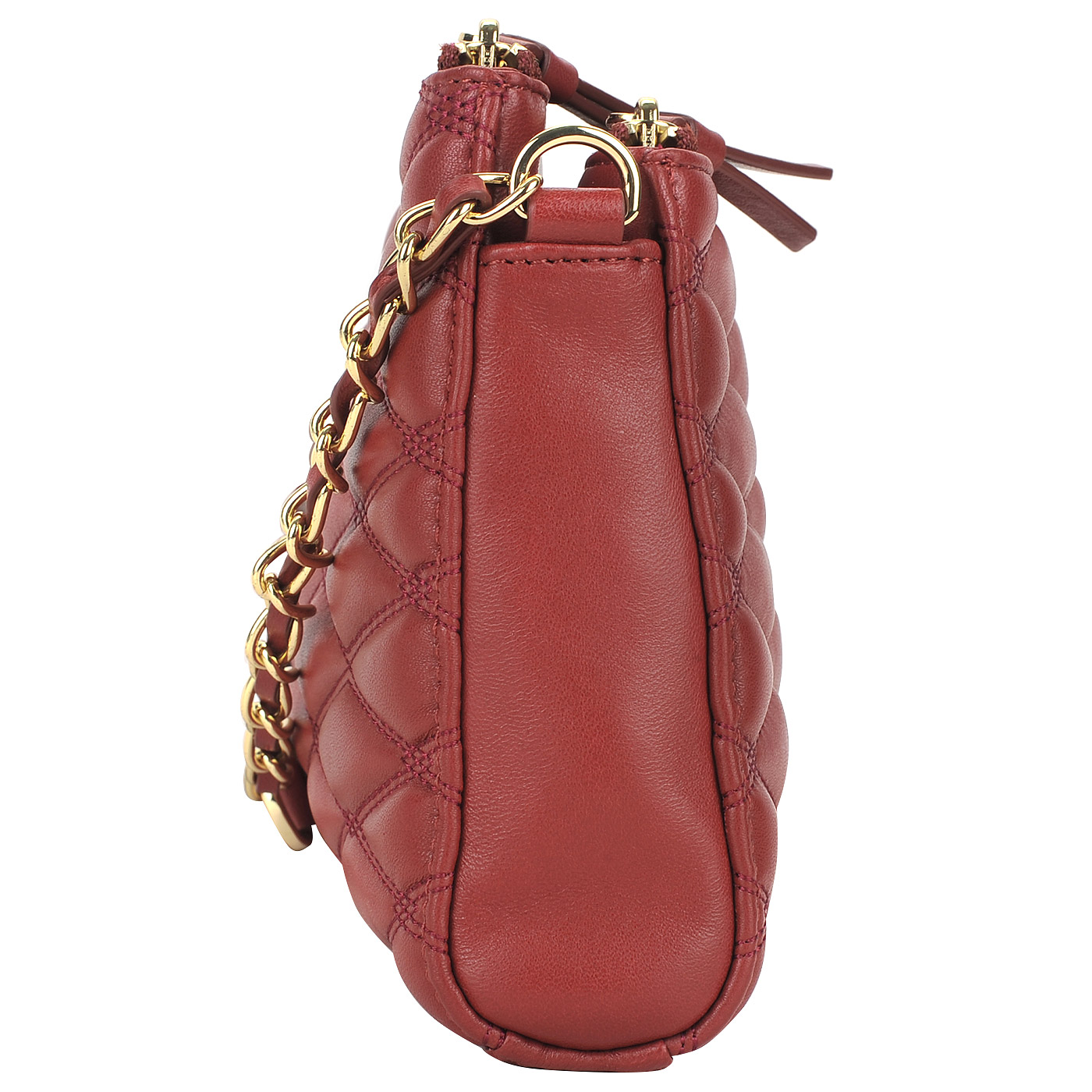 Женская стеганая сумка из красной кожи DKNY Lara