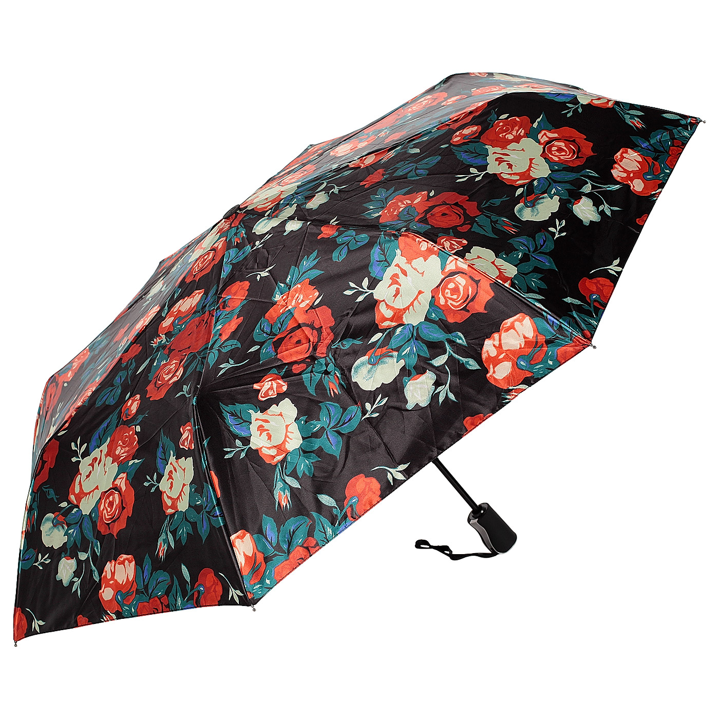 Raindrops Автоматический зонт с выразительным цветочным принтом