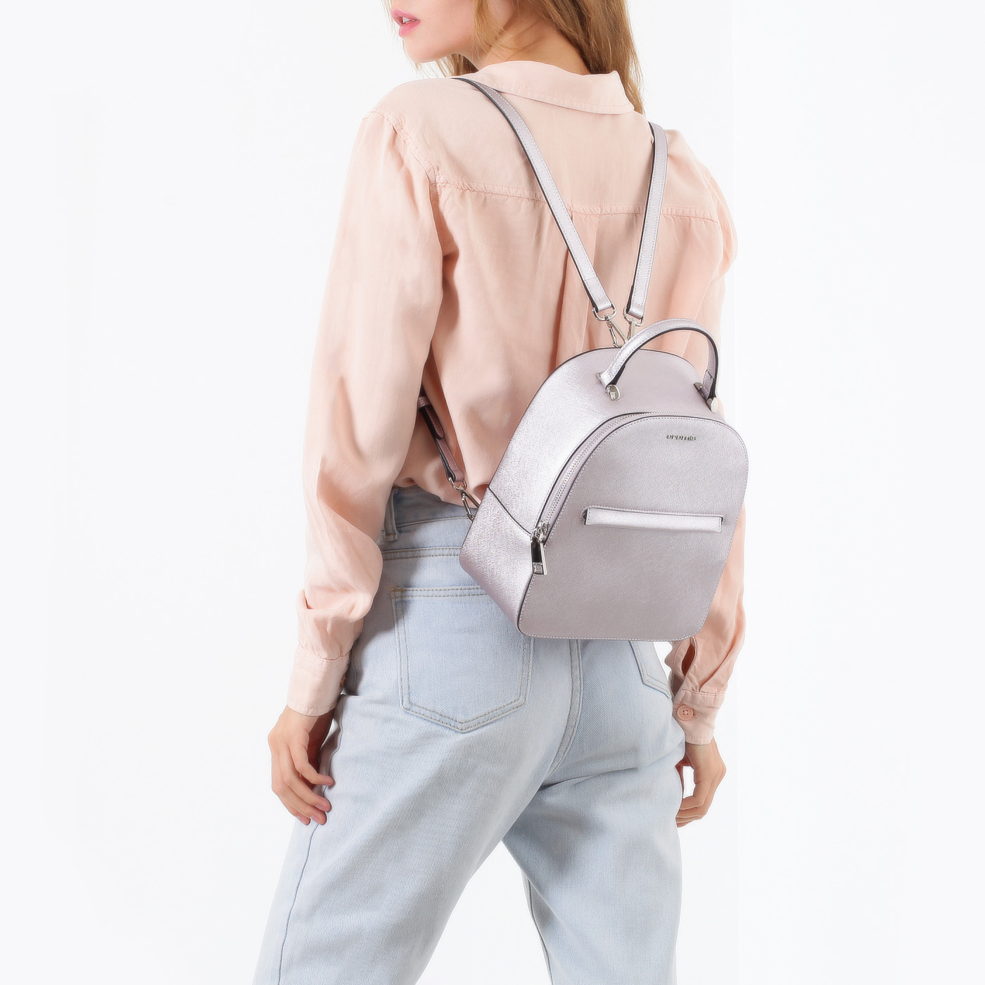 Сафьяновый рюкзак на молнии Cromia Perla