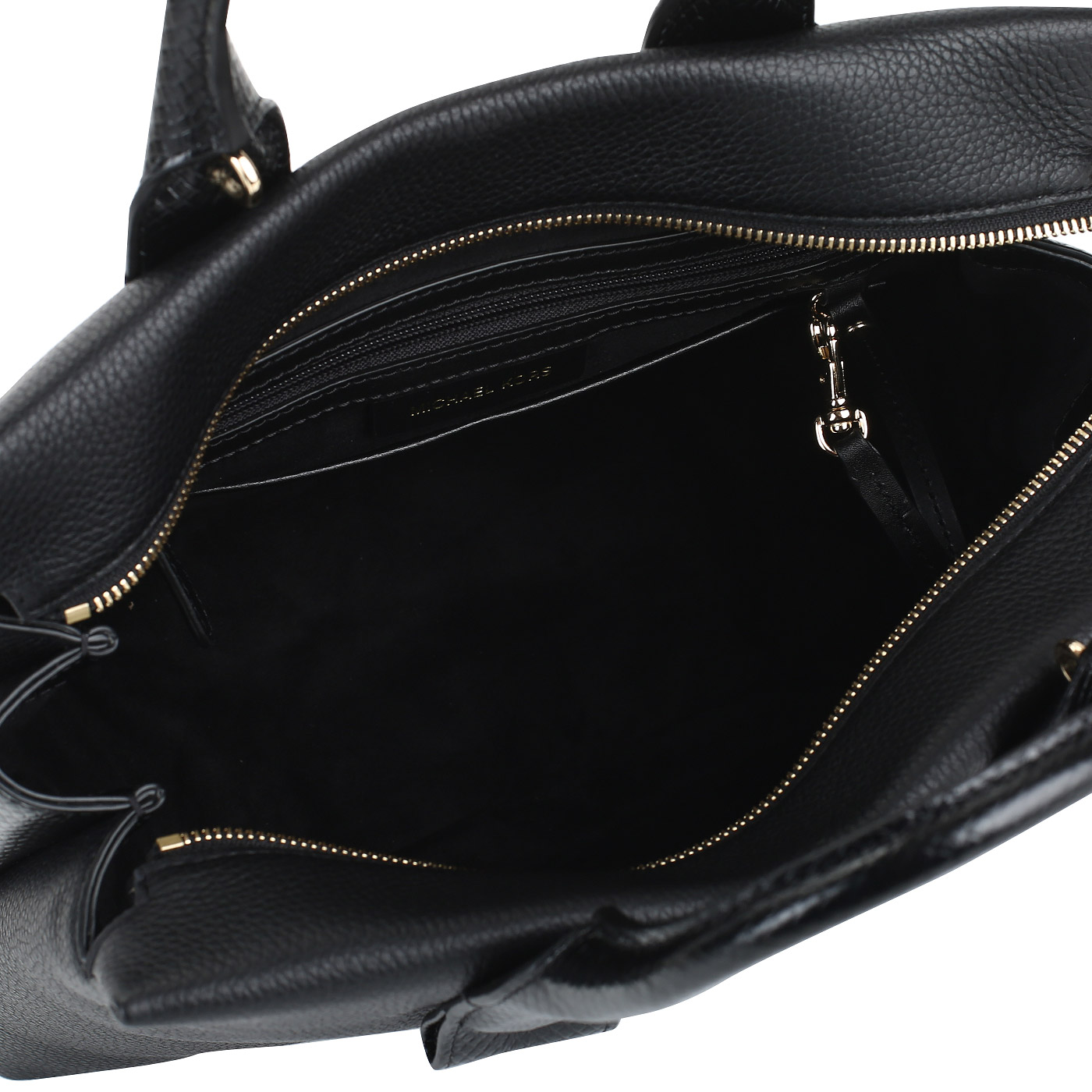 Черная кожаная сумка на молнии Michael Kors Rollins